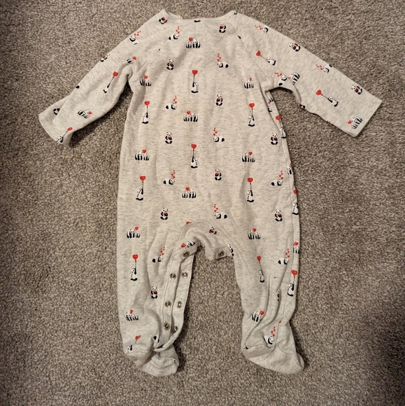 3 For $18 Janie and Jack Panda Heart PJs - Picture 7 of 7
